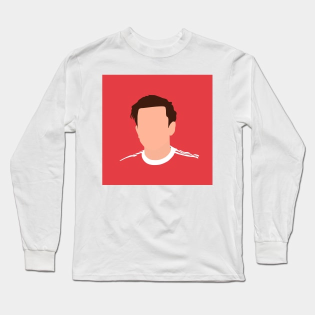 Harry Maguire Minimalistic Face Art Long Sleeve T-Shirt by GotchaFace